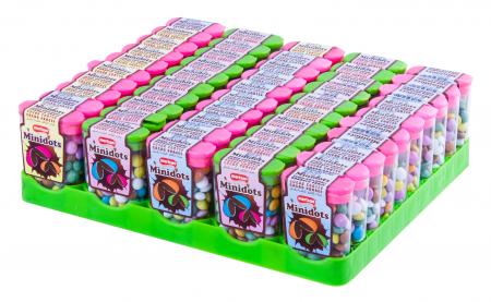 Minidots Sugar Coated Cacao Dragee - Square Stand