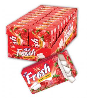 New Fresh Strawberry Flavoured Chewing Gum (Box)