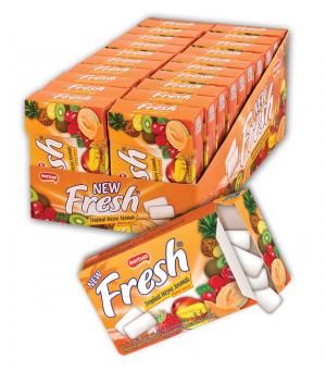 New Fresh Tropical Fruit Flavoured Chewing Gum (Box)