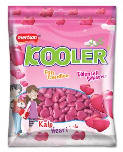 Твердые конфетки Kooler в виде сердца со вкусом вишни и ежевики