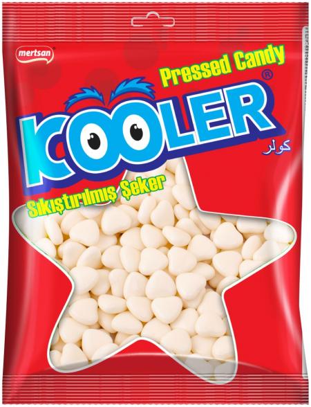 Kooler Meyve Aromalı Beyaz Kalp Şekilli Sıkı Şeker